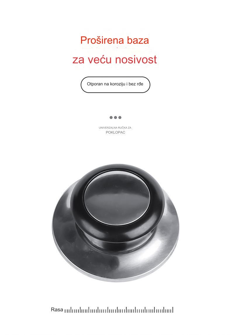 Perle za poklopac od nerđajućeg čelika | Univerzalna ručka za poklopac šerpe sa staklenim poklopcem i dodacima za perle