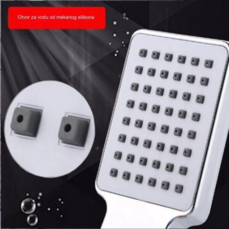 Ručni tuš sistem od nerđajućeg čelika sa produžnom ručkom i nosačem | Montaža na zid, tip montaže za kačenje