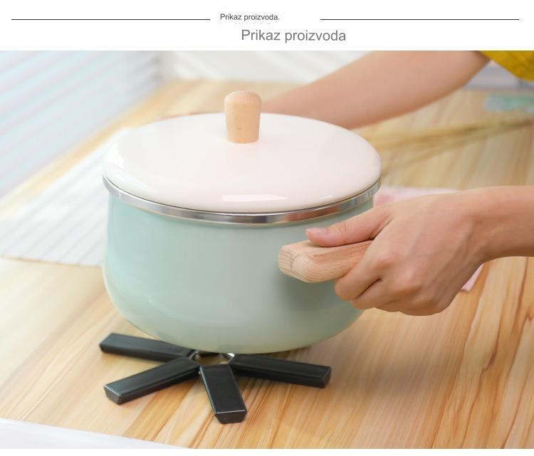 Sklopivi Set Podloga za Kuhinju: Kreativna Podloga za Toplotnu Izolaciju, Plastični Držač za Šerpe, Podloga za Zdelice i Tanjire za Sto | Izdržljiva i Praktična za Upotrebu na Stolu