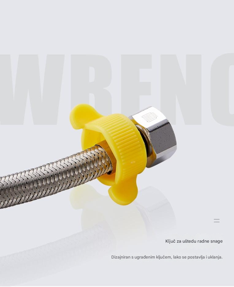 Produžetak za slavinu od nerđajućeg čelika sa pletenim crevom - Izdržljivo fleksibilno produženje za grejač tople vode, sudoperu, tuš/kadu, toalet - Adapter za vodovod sa muškim/muškim konektorima (Kompatibilan sa slavinama i rezervoarima za vodu)