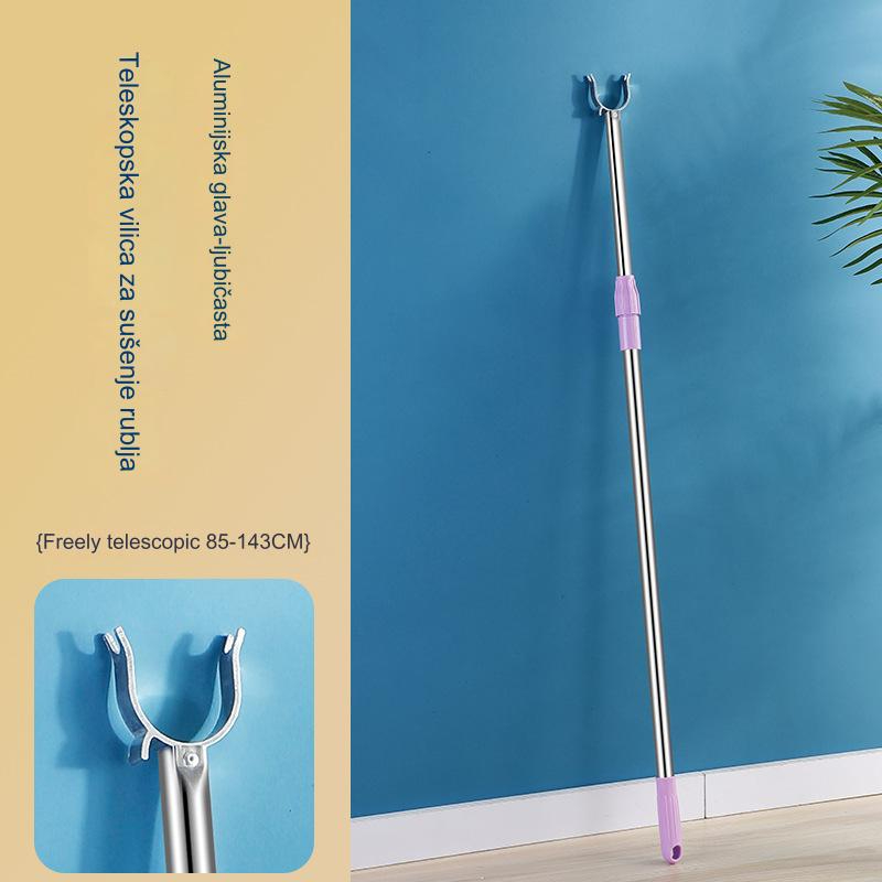 Podesivi čelični stalak za sušenje veša sa pojačanim vešalicama - Samostojeći stalak za veš i sušilicu, pogodan za kućnu upotrebu, štedi prostor, organizator za orman, stalak za sušenje