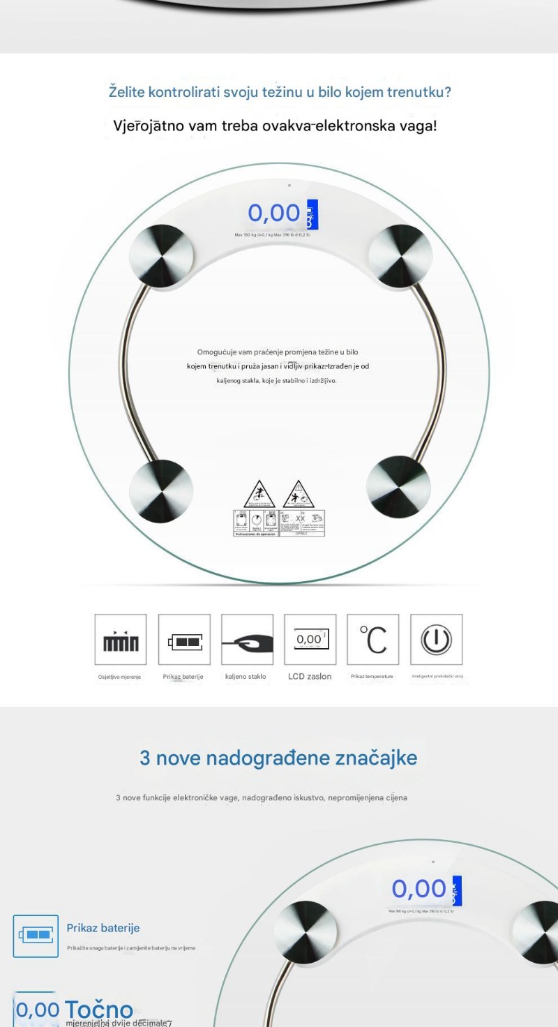 Kružna Kompaktna Digitalna Vaga