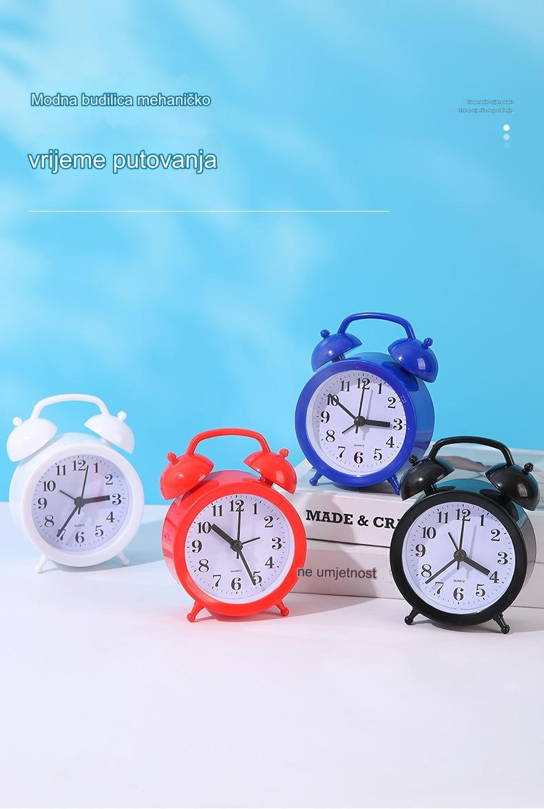 Simpatičan mali budilnik za učenike, stoni i noćni sat sa glasnim zvukom za savršeno jutro