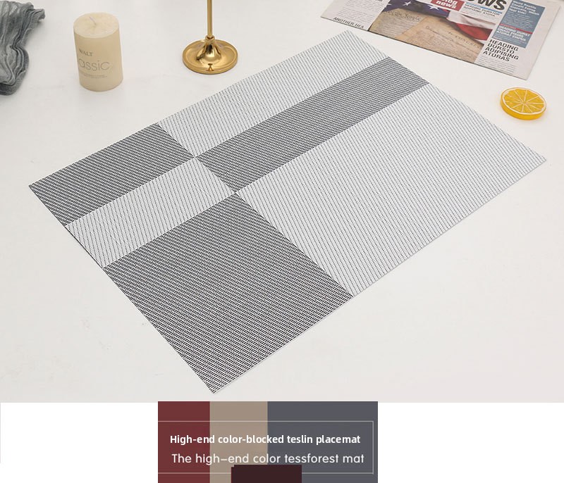 4 ili 6 komada dijagonalnih podmetača za sto od vinila, pravougaoni, perivi, elegantni, za unutrašnju i spoljašnju upotrebu, PVC podmetači za kuhinju i trpezariju