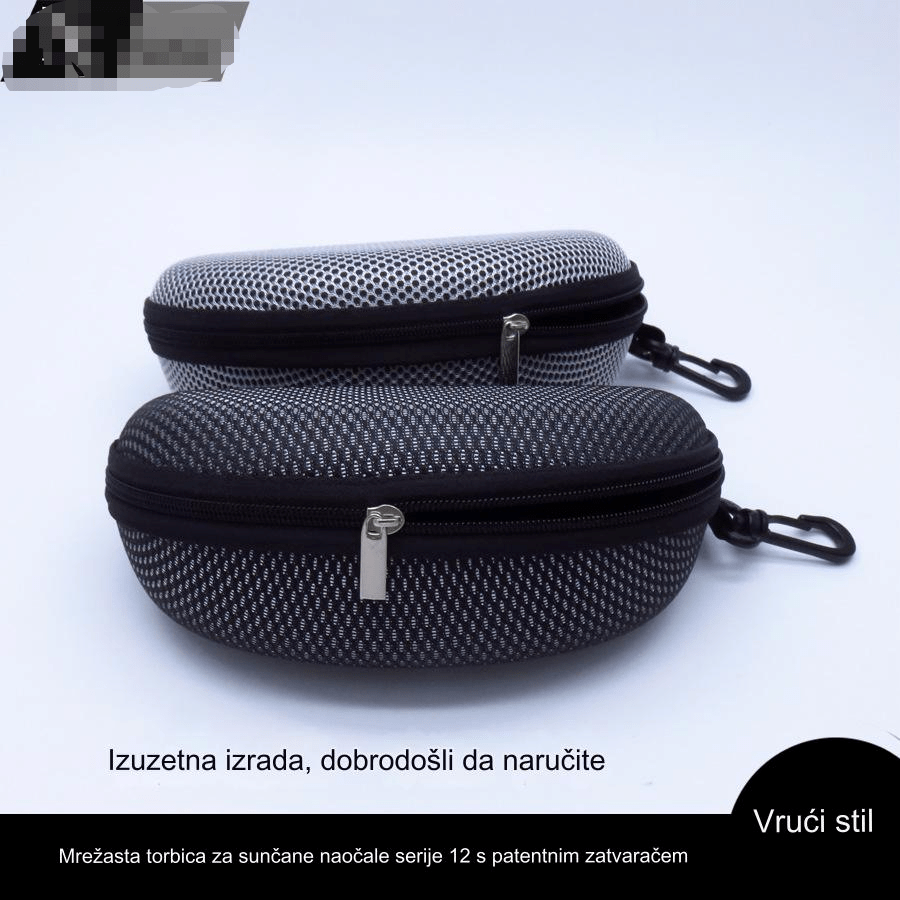 EVA Kutija za Naočare sa Kukicom | Veleprodajna Futrola sa Rajsferšlusom za Šarene i Crne Naočare, Elegantan Stil