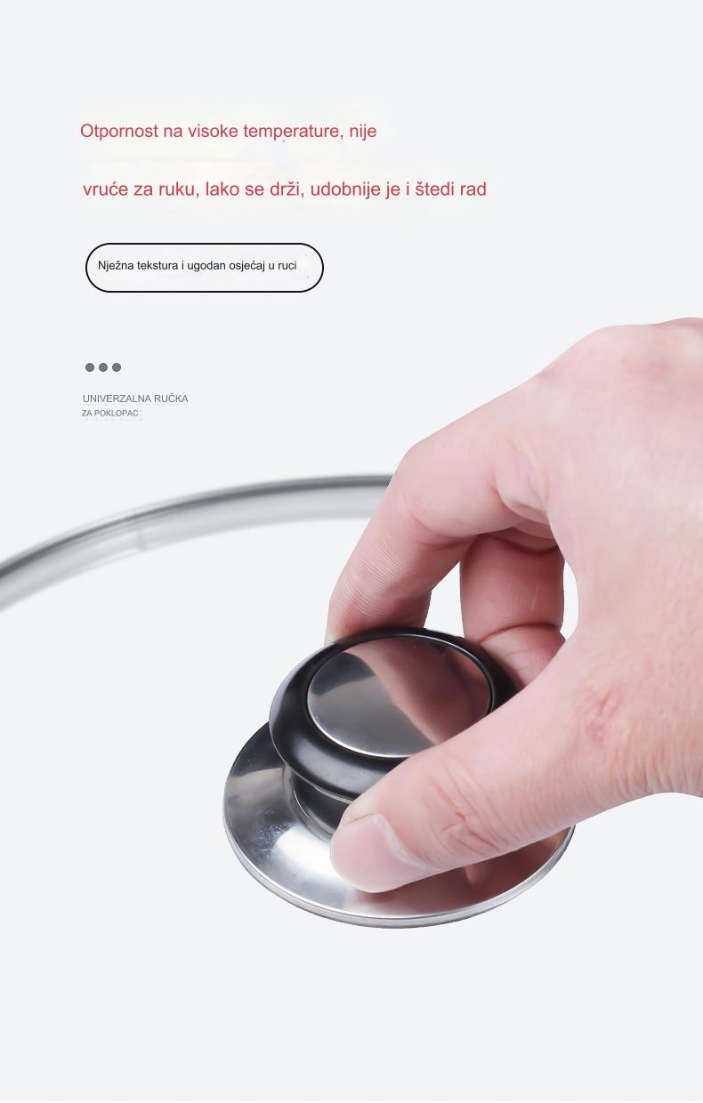 Perle za poklopac od nerđajućeg čelika | Univerzalna ručka za poklopac šerpe sa staklenim poklopcem i dodacima za perle