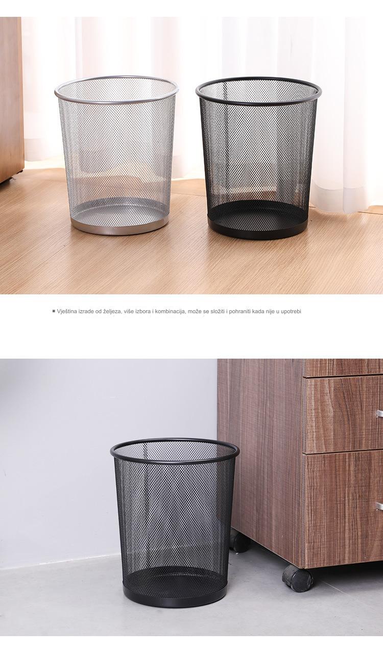 Moderna minimalistička kanta za smeće otvorenog tipa sa dizajnom žice sa bodljama - Veliki i mali kapacitet, ručno upravljanje, izdržljiva kanta za kuhinju, kupatilo, kancelariju, dnevnu sobu - Higijensko odlaganje otpada, bez poklopca/električne energije, kućni organizator za skladištenje koji štedi prostor