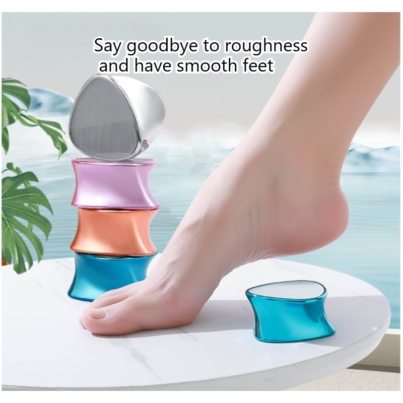 Lagana turpija za stopala koja se lako koristi | Trouglasta mat dvostrana turpija za piling, brzo uklanja mrtvu kožu, napravljena od plastike