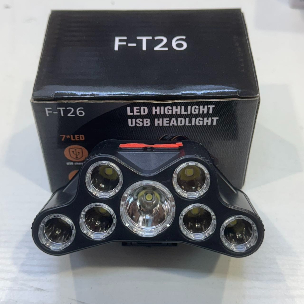 7-LED Čeona Lampa - Punjiva Visokosvjetla za Ribolov, Rudarstvo i Noćne Operacije, Dugometražna Vodootporna Rukohvatna sa USB Punjenjem, 26 Podešljivih LED dioda za Outdoor Avanture, Kampovanje & Planinarenje, Oprema za Kampovanje, Metalik Završnica, Izdržljiva Konstrukcija, Visoki Lumenski Snop, Svetlo bez Ruku, Kompaktni Dizajn, Robustna Građa, Svetlo bez Ruku, Za Ljubitelje Prirode