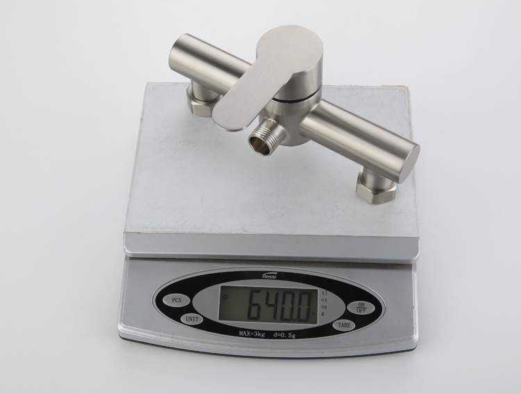 Moderni zidni tuš slavina sa trostrukim prekidačem za toplu/hladnu vodu - Čelična slavina za kadu, laka kontrola temperature za kadu i tuš, upotreba za kadu/tuš (kompatibilna sa umivaonikom u kupatilu)