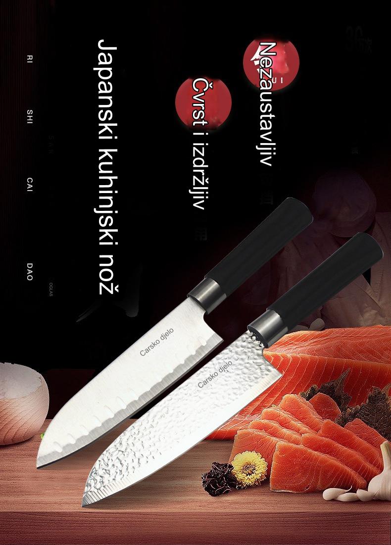 Set kuhinjskih noževa za voće, kućni kuhinjski nož od nehrđajućeg čelika, set višenamenskih noževa sa čekićastim uzorkom, Stilski set pribora za jelo,Savremeni kuhinjski pribor,Noževi otporni na rđu,Izdržljivi pribor za jelo,Set utilitarnih noževa,Višenamenski noževi,Profesionalci u kuhinji