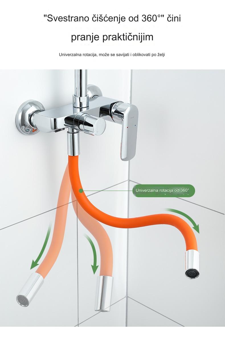 Setovi kupatilskog pribora - Produžetak slavine otporan na prskanje sa univerzalnim filterom, kombinacija kuhinjskog creva za tuširanje, filter za vodu za slavinu u kupatilu, filter za slavinu za vodu, filter za vodu za kupatilo