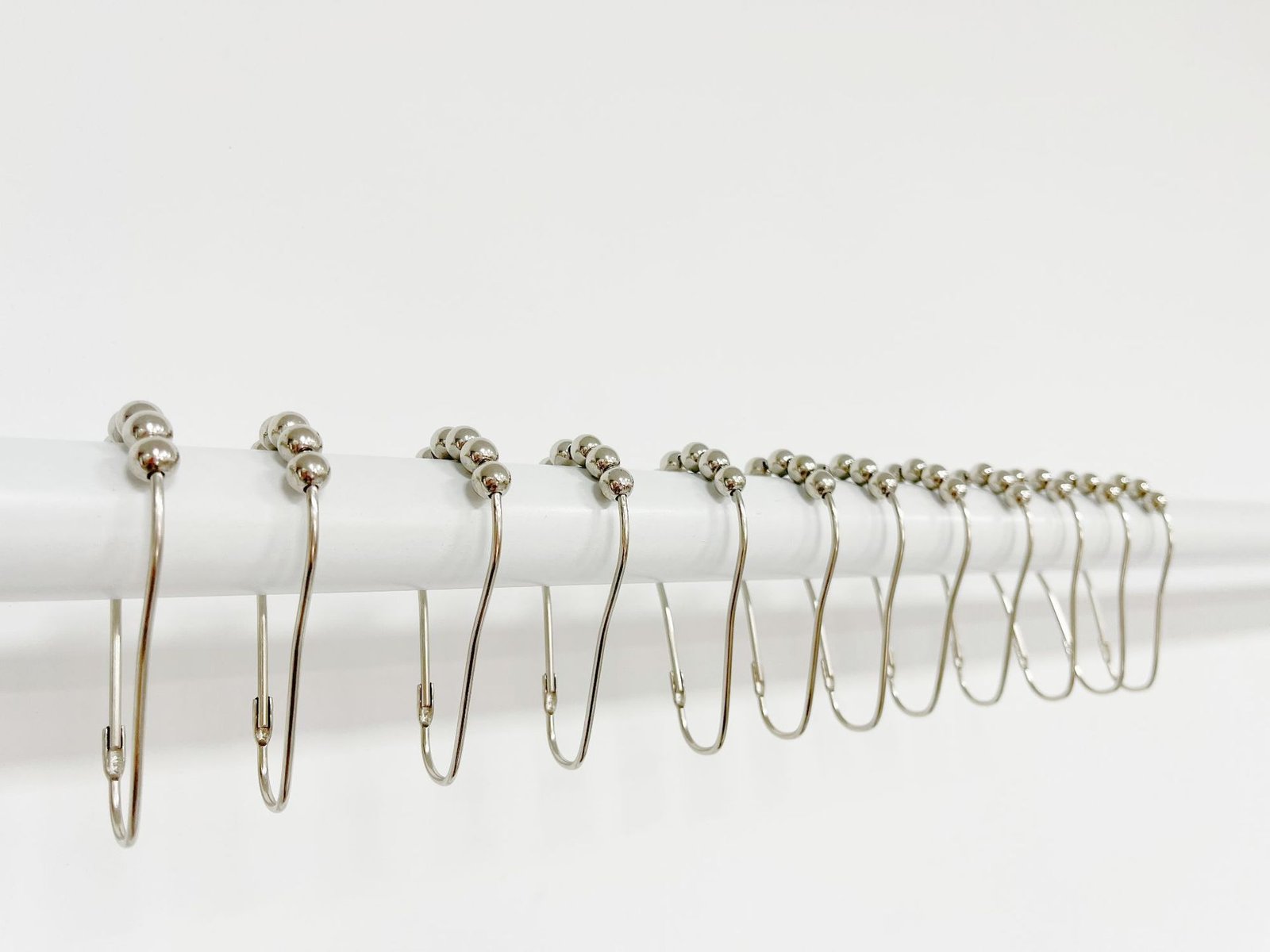 Kuka za zavesu za tuširanje od tikve otporne na rđu | Samolepljivi prsten za zavesu sa pet kuglica od nerđajućeg čelika