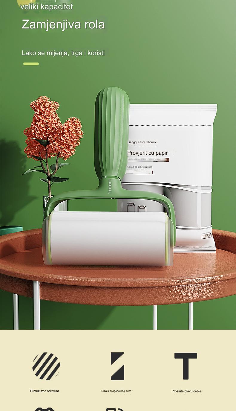 Lepljivi listići za uklanjanje dlaka kućnih ljubimaca, sa ekstra lepljivim površinom koji se lako kida, savršeni za čišćenje odeće i nameštaja