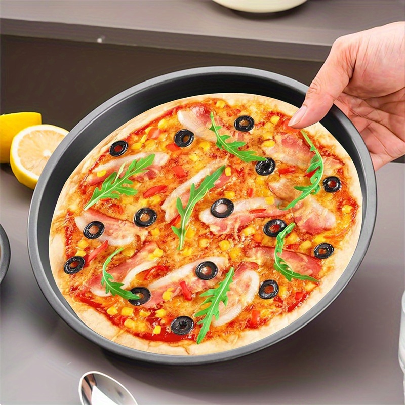 Profesionalne teške nelepljive tepsije za picu i posude za pečenje - Okrugle perforirane tepsije od ugljeničnog čelika, pogodne za rernu i mašinu za pranje posuđa, otporne na rđu, idealne za hrskavu koru pice, kolačiće i komercijalnu upotrebu