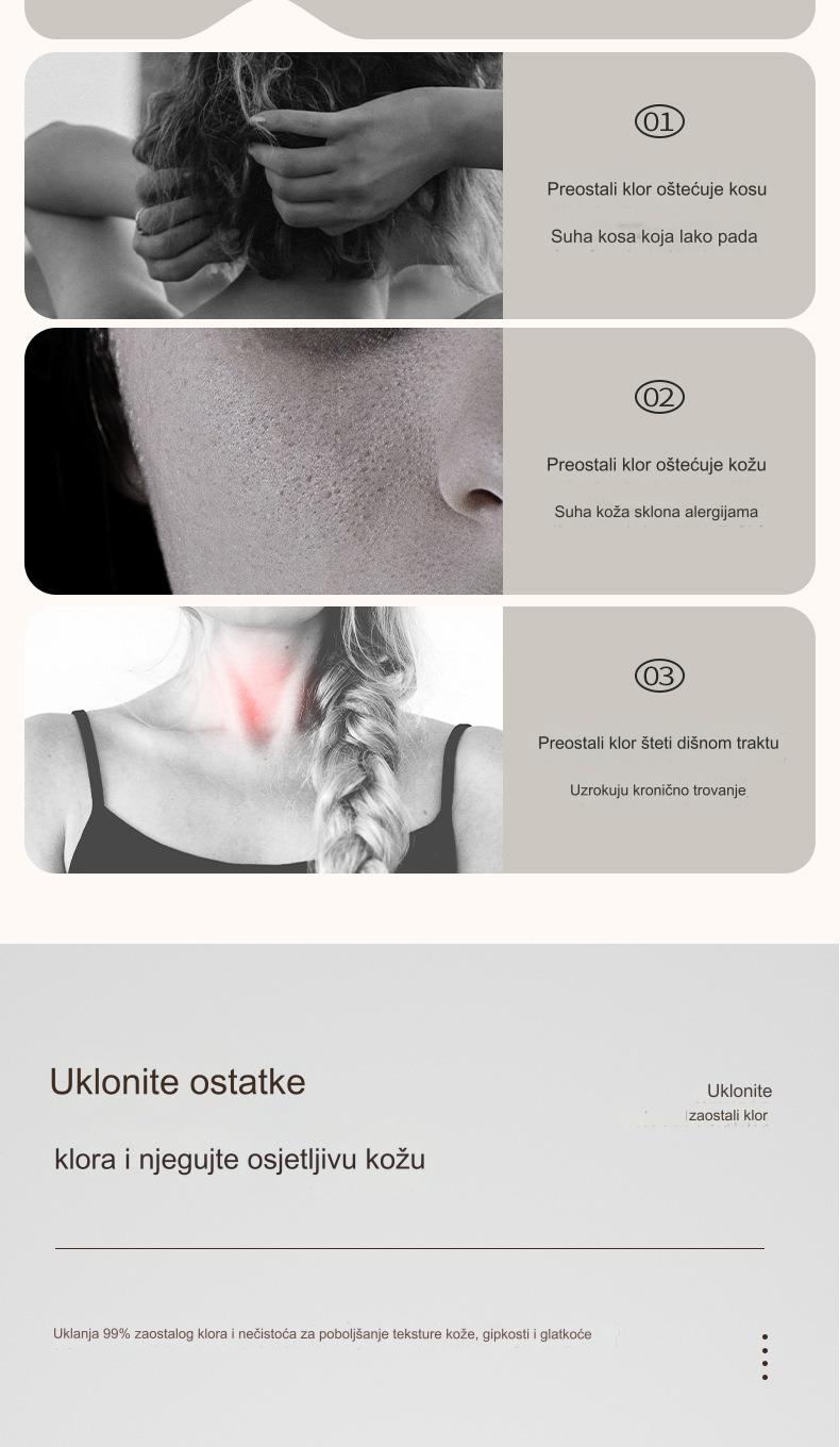 Tuš glava sa 5 brzina i ručnim prskalicom - Izdržljiv ABS sistem za kišni tuš, montaža na plafon/kupatilo, podesivi kišni tuš za moderne kupatila (kompatibilan sa standardnim priključcima za slavinu)