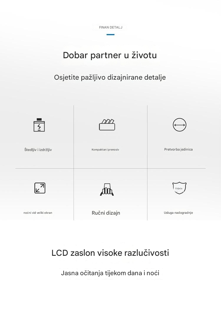 Prenosiva elektronska kuhinjska vaga za precizna merenja težine