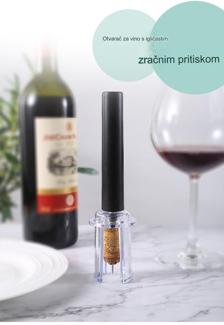 Teški nehrđajući višenamenski set za otvaranje vina - 1-u-1 otvarač za čepove i poklopce sa mehanizmom poluge, prenosivi ručni otvarač za vino, pivo, limenke sode - idealno za zabave, putovanja