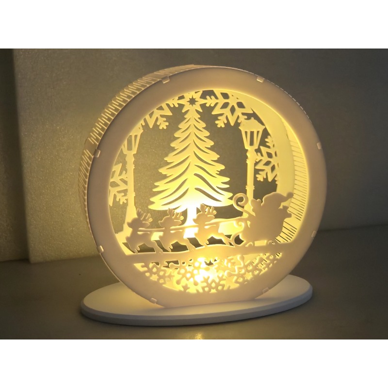 3D Štampani Kalup za Božićna Svetla Kompatibilan za DIY LED Traku - Šuplja Scena Modeliranje Stona Lampa, Praznični Dekor, Bez Traka, Laka Montaža, Izdržljiv za Ambijent i Žurke