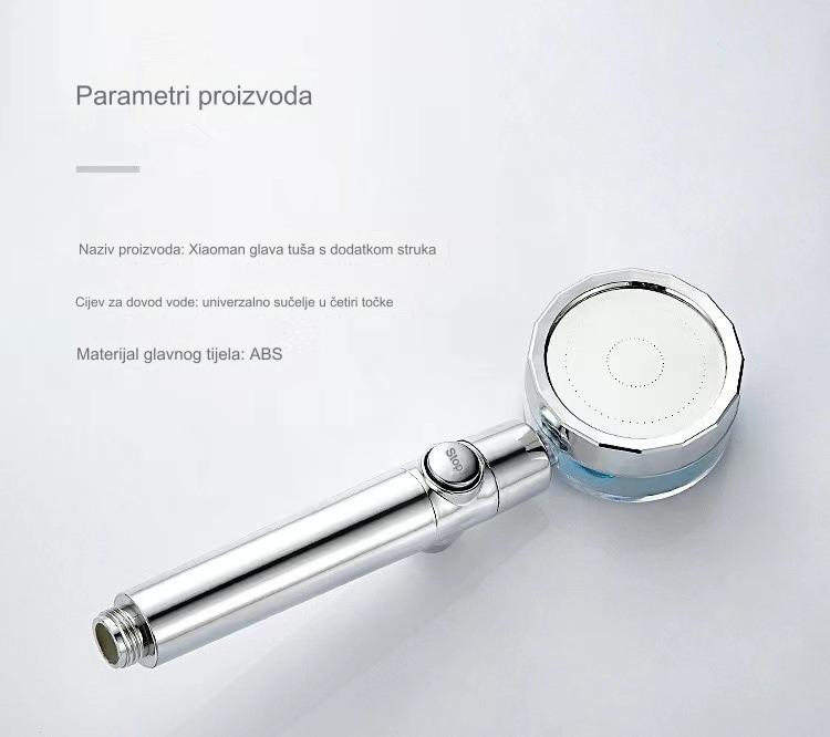 Visokopritisna tuš glava sa ručnim prskalicom - Snažan sistem za kišni tuš, montažni tuš sa lakoćom instalacije, široki obrasci prskanja za opuštajuću kupku ili tuš (Kompatibilno sa standardnim kupatilima)