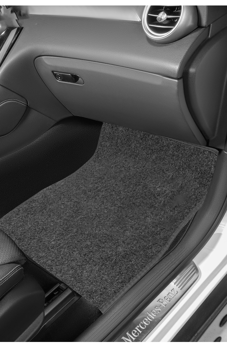 4 komada sive ili crne univerzalne podloge za auto, veštačka sisal tkanina, neklizajuće podloge pogodne za crne/braon/crvene enterijere, elegantan jednobojni dizajn, efikasno dekorira i skuplja dlake kako bi enterijer bio čist, lako se peru