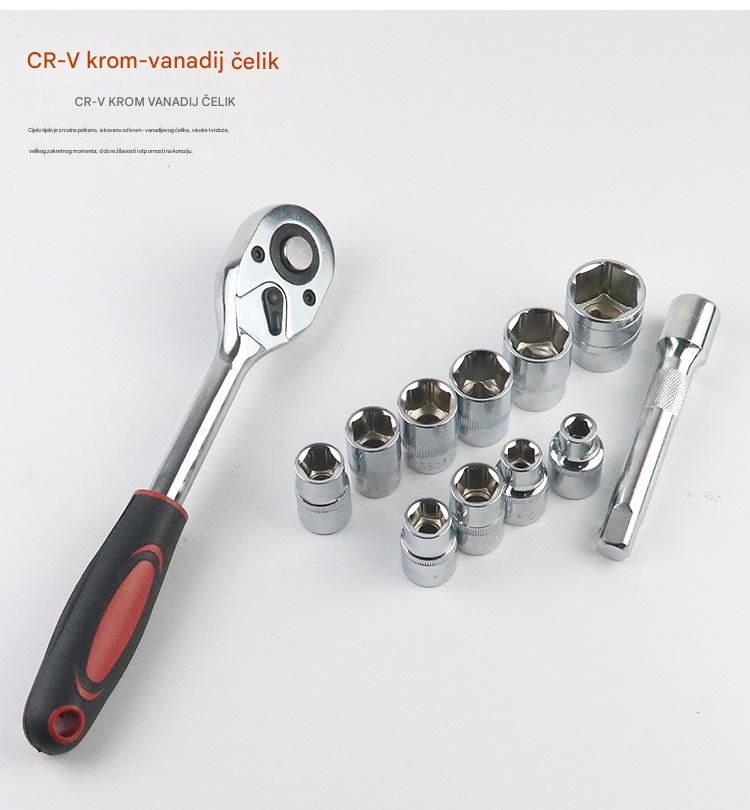 12 komada set ključeva sa račnom, višenamenski alat za popravku automobila i mašina