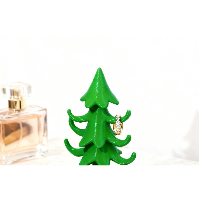 2 komada Kreativni & Elegantni Držači u obliku prstena za ukrase za jelku | Različite veličine, materijali, dekoracija za radni sto za Božić, kule za nakit