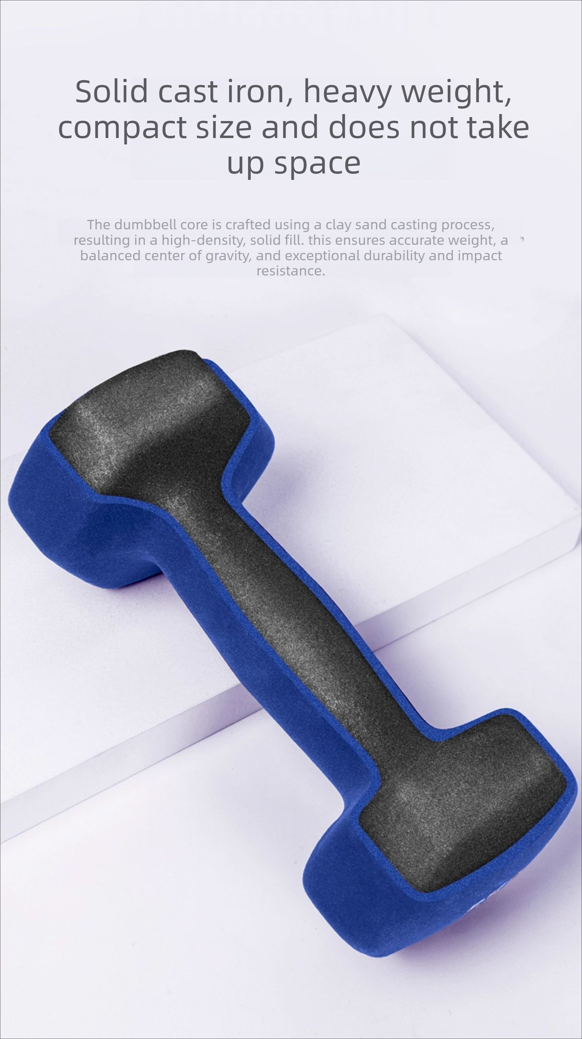 Svestrani set bučica za žene 0.5/1/1.5/2/3/4/5/6KG - Savršen za vežbanje kod kuće i u teretani, trening ruku i jogu - Izdržljiv PP materijal, crne boje