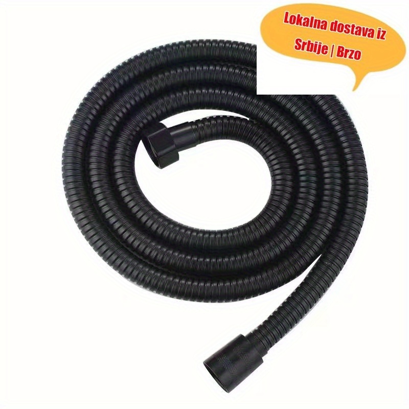 Izdržljivo crevo dizajnirano za sisteme za tuširanje, sa sigurnim ulazom za tuš glavu i svestranim crevom za toplu vodu sa četiri tačke spajanja
