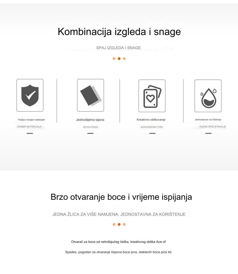 Aker za flaše/limenke od nerđajućeg čelika u obliku Dama Pik - Izdržljivi višenamenski otvarač sa elegantnim dizajnom karte, kompaktan i prenosiv za kuću, žurke, barove - Trajan i otporan na rđu za flaše spade, sode, piva, vina - Idealan za poker večeri i E