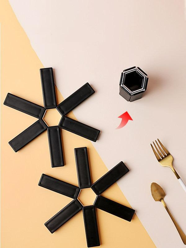 Sklopivi Set Podloga za Kuhinju: Kreativna Podloga za Toplotnu Izolaciju, Plastični Držač za Šerpe, Podloga za Zdelice i Tanjire za Sto | Izdržljiva i Praktična za Upotrebu na Stolu