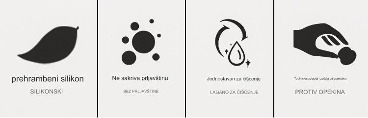 Silikonska poklopac za šerpu sa drvenom ručkom otpornom na toplotu i poklopcem od nerđajućeg čelika | Izdržljiv kuhinjski pribor za kuvanje, neelektrični rad