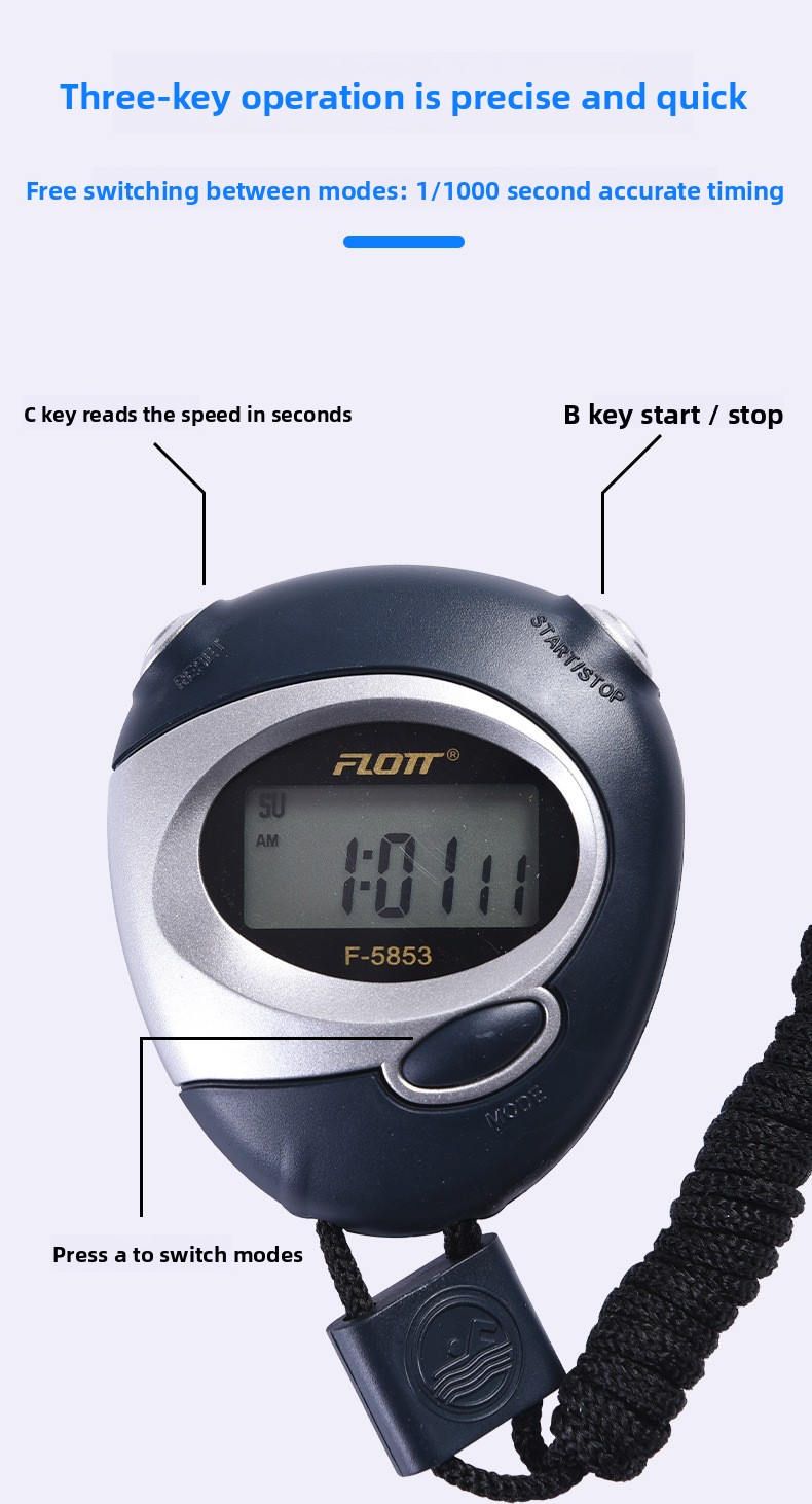 Elektronski štoperica za učenike, sport, fitnes trening, takmičenja, profesionalni sudija štoperica F5853