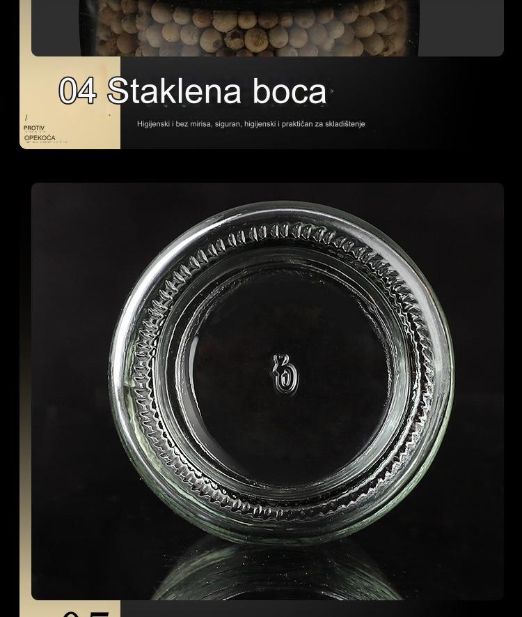 Ručni mlin za biber i so sa podesivom krupnoćom - Izdržljiv mlin za so, ručno upravljanje za sveže mlevene začine, so, biber - Kuhinjski alat za kućnu i komercijalnu upotrebu, bez /, lako za čišćenje