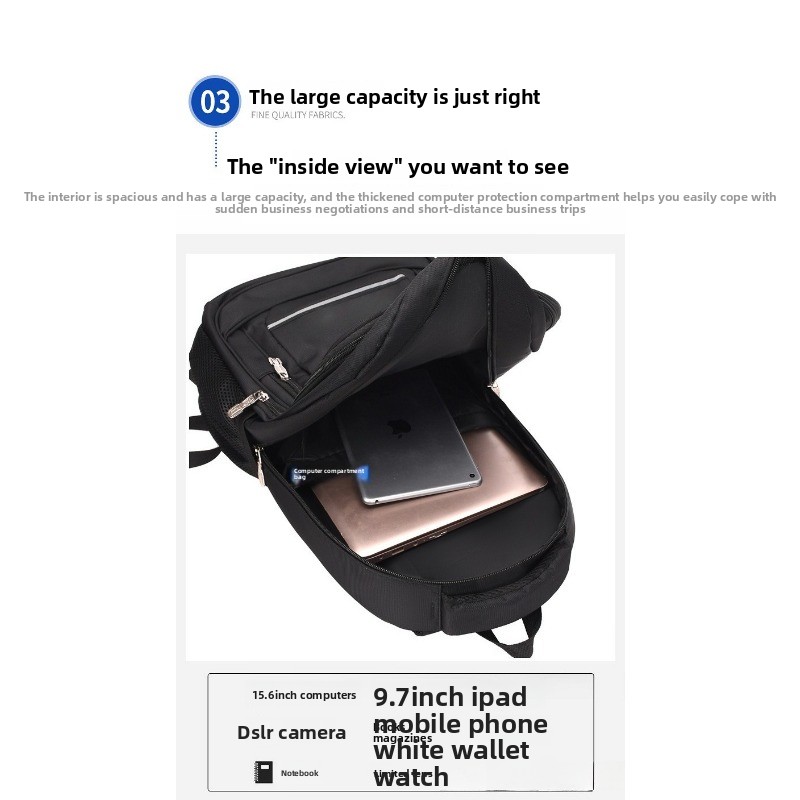 Muški za laptop velikog kapaciteta visokog kvaliteta za posao - Izdržljivi putni od Oxford tkanine sa pregradom za laptop od 39.62cm, podstavljene naramenice i više pregrada za posao, fakultet, školu, putovanja - Izdržljivi za profesionalce