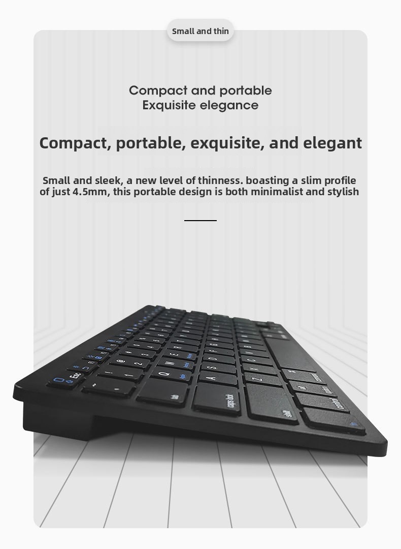 Tastatura za iPad, Mac, iOS i Android tablete/pametne telefone - QWERTY tipkanje sa tihim prekidačima, kompatibilna sa pametnim telefonima, tabletima, e-čitačima i pametnim uređajima (bez potrebe za dodatnim softverom) - Kompatibilna sa iPad Pro/Air