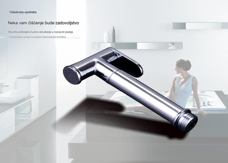 Higijenski sistem za tuširanje sa setom za žensko pranje i pištoljem za prskanje za WC | Evropska G3/8 mlaznica, nije potrebna struja, ekliptični stil