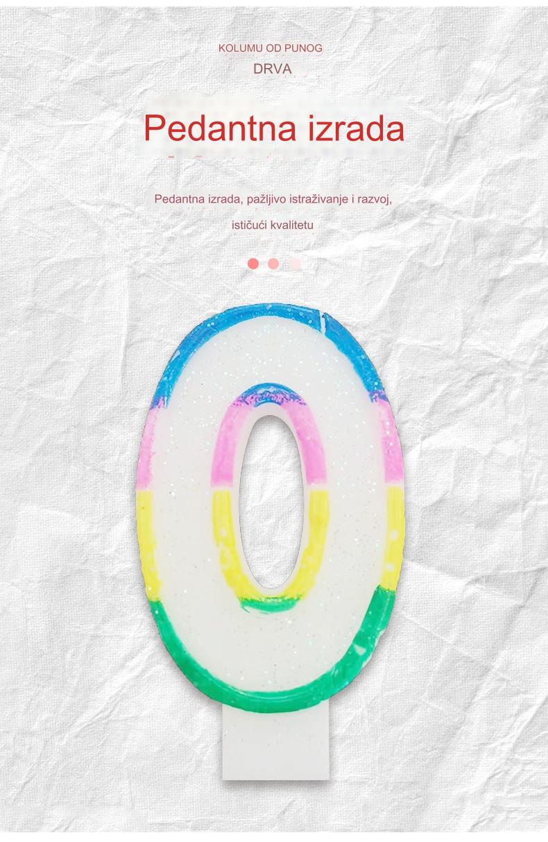 Digitalne rođendanske sveće kompatibilne za brojeve i slova - netoksični vosak za zabave, personalizovane sveće sa imenom/brojem za ukrašavanje rođendanskih torti