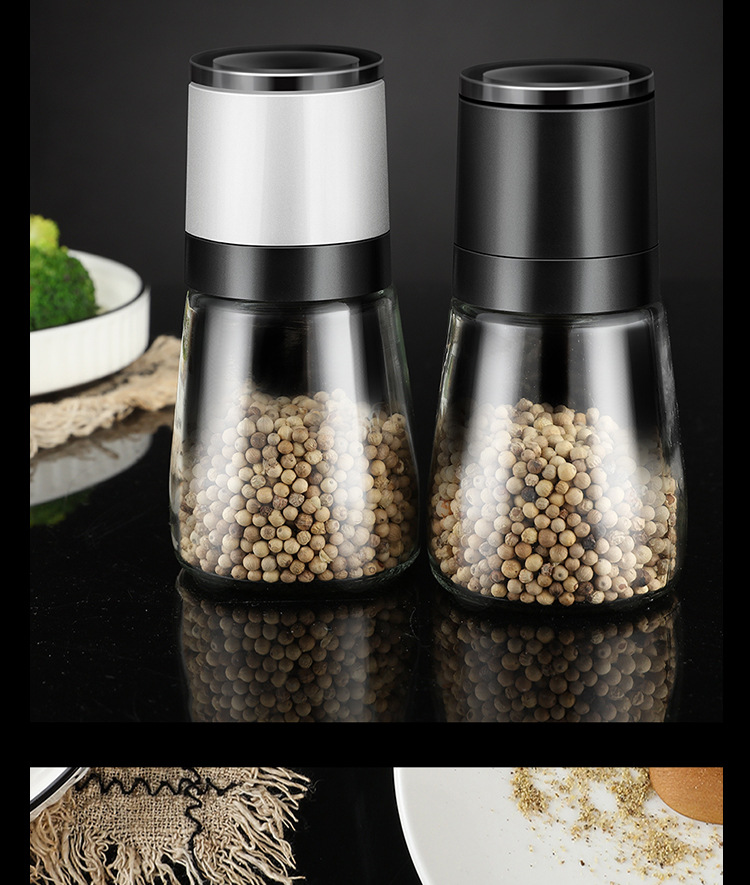 Ručni mlin za biber i so sa podesivom krupnoćom - Izdržljiv mlin za so, ručno upravljanje za sveže mlevene začine, so, biber - Kuhinjski alat za kućnu i komercijalnu upotrebu, bez /, lako za čišćenje