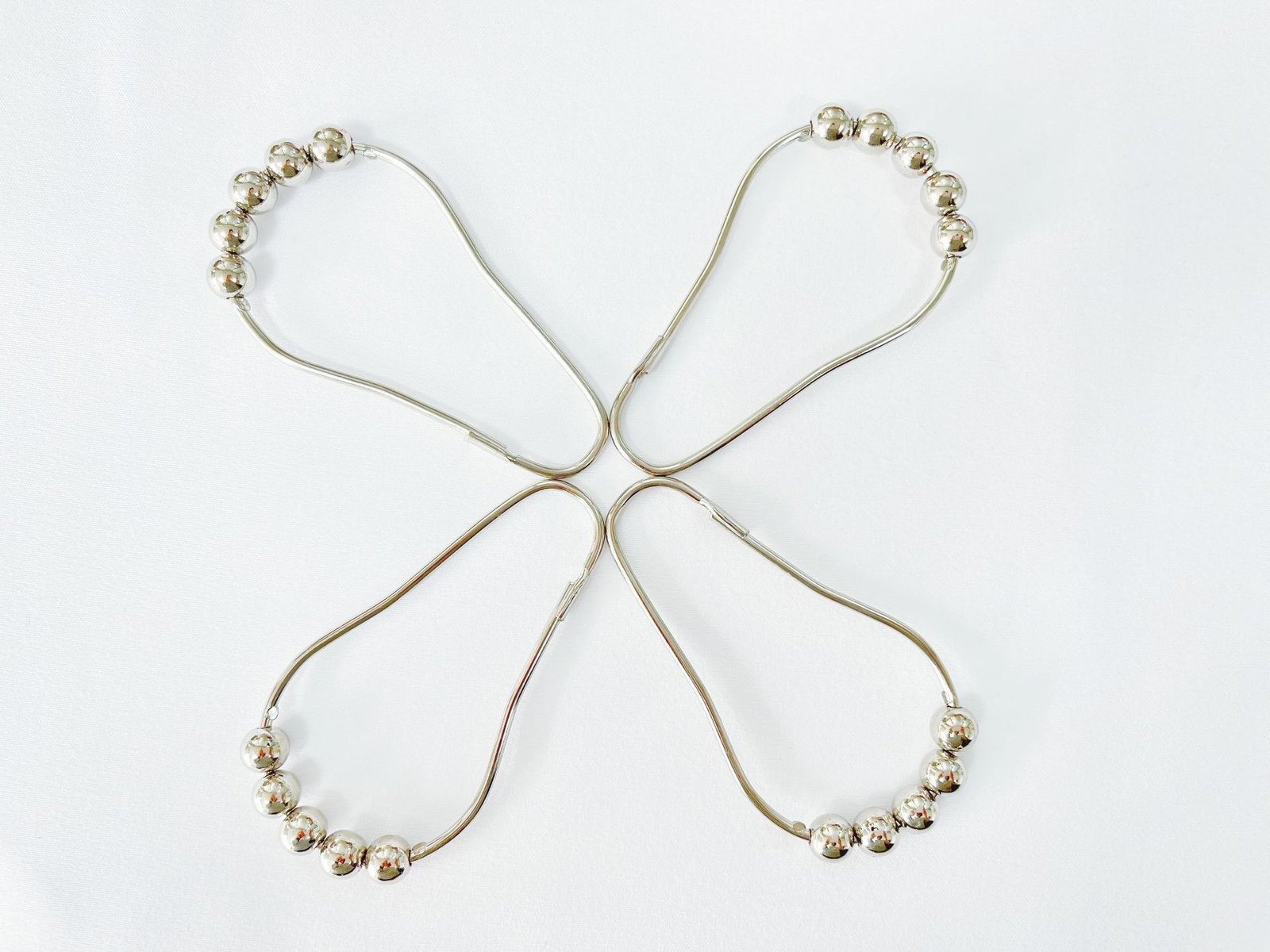 Kuka za zavesu za tuširanje od tikve otporne na rđu | Samolepljivi prsten za zavesu sa pet kuglica od nerđajućeg čelika