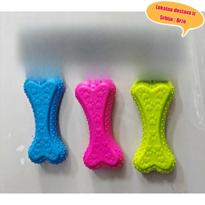 Igračke za žvakanje za pse agresivne žvakače, izdržljiva gumena igračka u obliku kosti za zubanje za štence, male i srednje pse