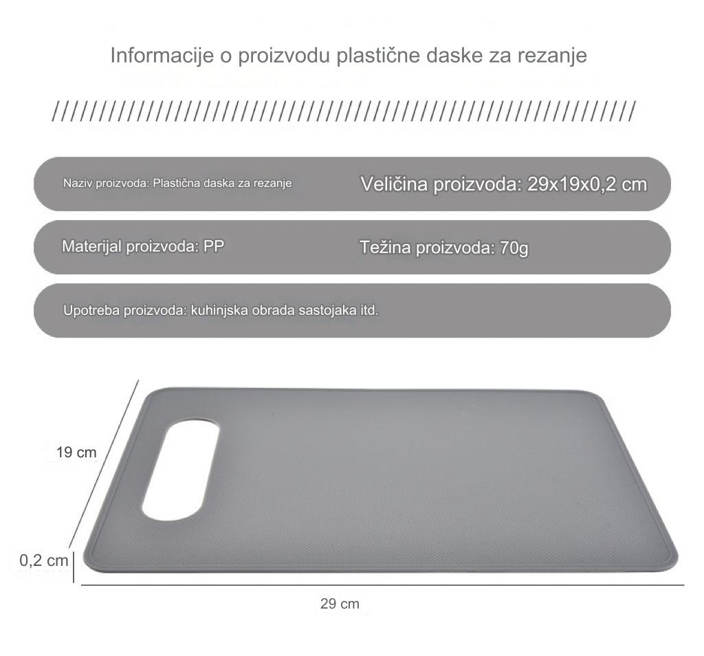 Prenosiva dvostrana daska za sečenje sa nerđajućom površinom i neklizajućom prednjom stranom - izdržljiva daska za sečenje, pogodna za voće, povrće i sečenje u pokretu