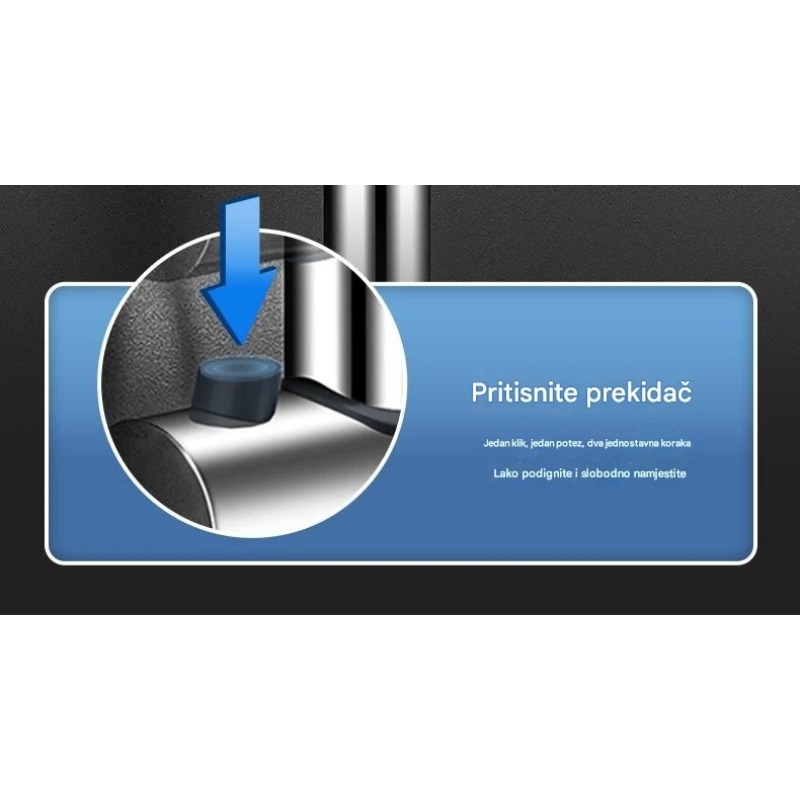 Podesivi nosač za montažu tuša od nerđajućeg čelika - Instalacija bez bušenja, rotirajući 360°, izdržljivi držač glave tuša za kupatilo sa postavljanjem bez alata, kompatibilan sa tuš glavama za kišu, moderan dizajn za jednostavnu instalaciju i održavanje (bez šrafova)