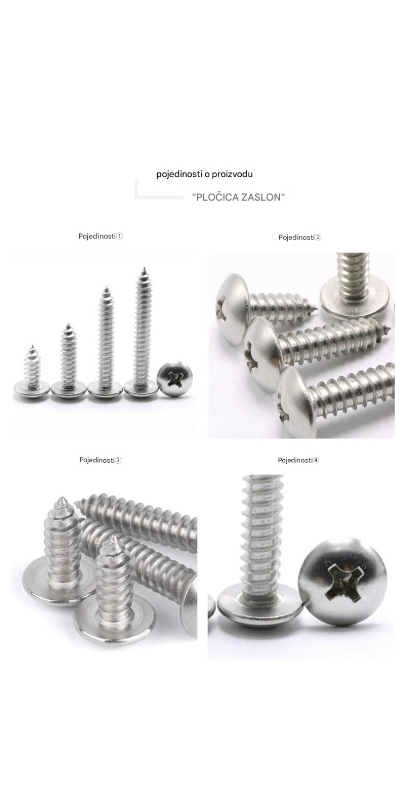 Set od 20 samourezujućih šrafova sa ravnom glavom | Idealno za popravku nameštaja, S-tip pogona, obojeno