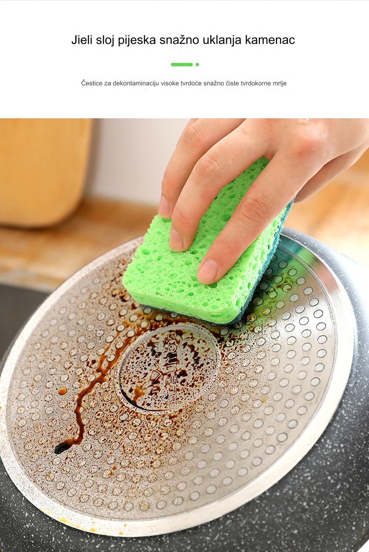 Dvostruka Kompresovana Drvena Pulpa & Krpa za Ribanje - Izdržljiva Sunđerasta Krpa od Prirodnih Vlakana koja Ne Grebe, Zelena/Kodirana u Boji, Visoka Moć Upijanja za Pranje Sudova, Čišćenje Kuhinje & Domaćinstva, Trajna Sunđerasta Krpa za Višekratnu Upotrebu (Renewable, ), Sunđer za Pranje Sudova