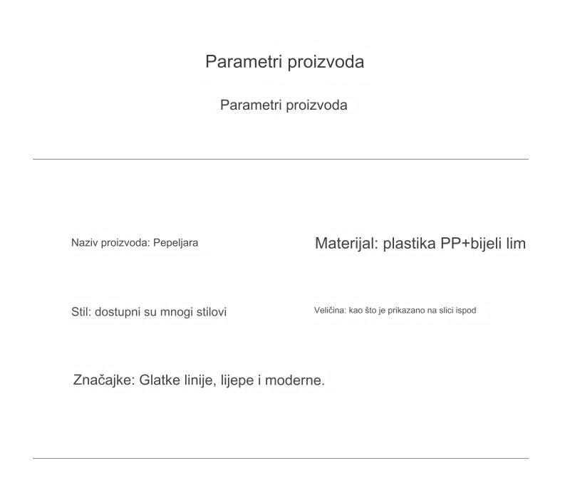 Unikatna pepeljara za cigarete | Veliki kapacitet, personalizovani dizajn, plastični materijal za kućnu i kancelarijsku upotrebu