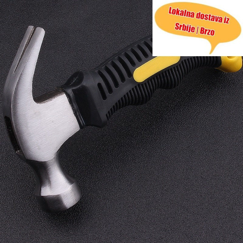 Višenamenski mini čekić od ovčijeg roga - Kompaktan ergonomski dizajn sa protivkliznim držačem, izdržljiva metalna glava za obradu drveta, bušenje eksera i lomljenje prozora automobila - Prenosivi alat za preživljavanje u kući, uradi sam projekte, hitne situacije