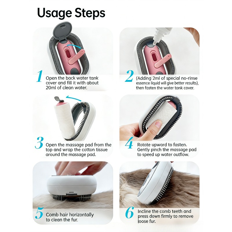 Valjak četka za uklanjanje dlaka kućnih ljubimaca | Bez napora uklonite opuštenu dlaku sa mačaka, pasa, sofa i odeće | Napravljeno od plastike sa silikonskim vlaknima