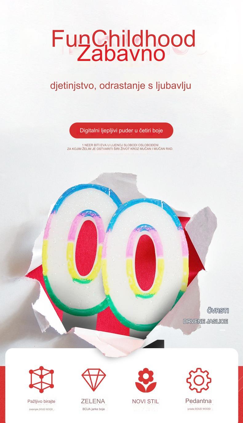 Digitalne rođendanske sveće kompatibilne za brojeve i slova - netoksični vosak za zabave, personalizovane sveće sa imenom/brojem za ukrašavanje rođendanskih torti