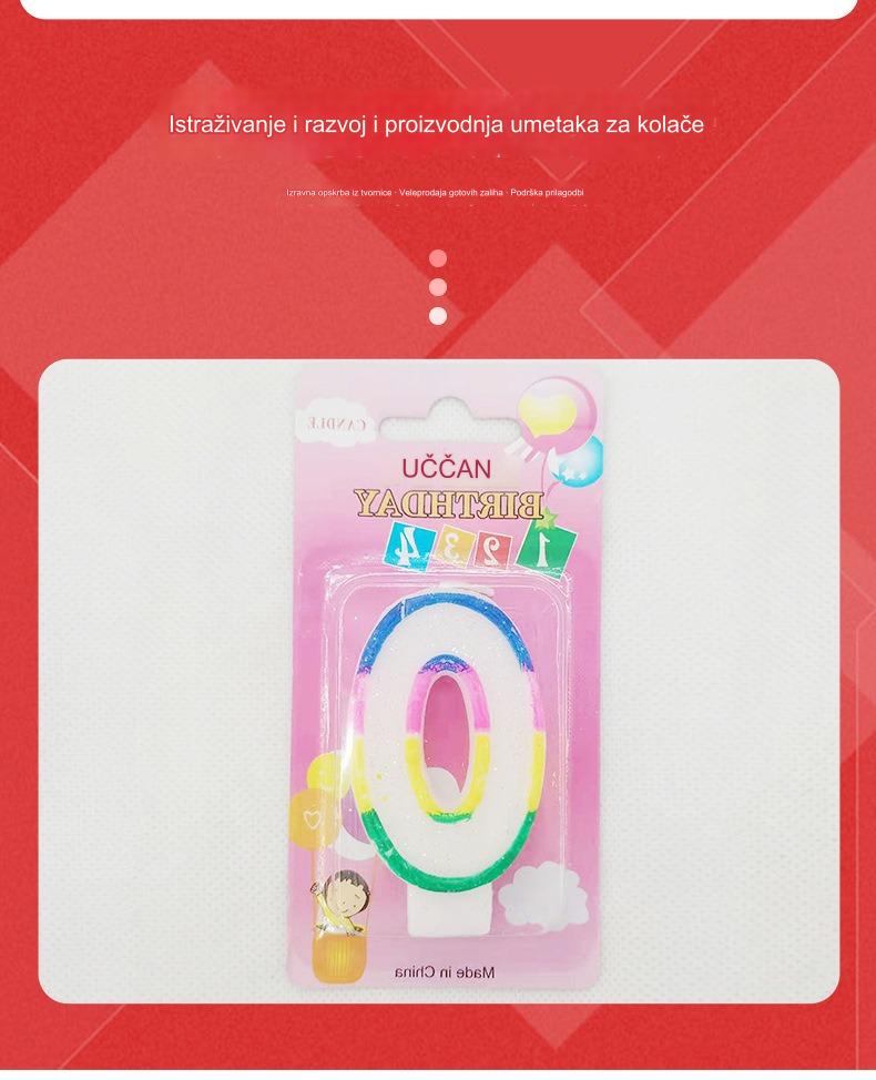 Digitalne rođendanske sveće kompatibilne za brojeve i slova - netoksični vosak za zabave, personalizovane sveće sa imenom/brojem za ukrašavanje rođendanskih torti